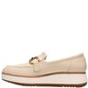 CLARKS  WOMENS  SHOE - CREAM LEATHER